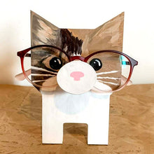 Load image into Gallery viewer, Wooden Creative Animal Glasses Holder Handmade Eye Sunglasses Display Stand Tabletop Decoration Gift for Office Desk Home Decors