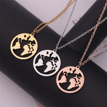 Load image into Gallery viewer, Word Necklace Men Women Flame Pendant Necklace Hip-Hop Rock Titanium Stainless Steel Gold Color Chain Necklace