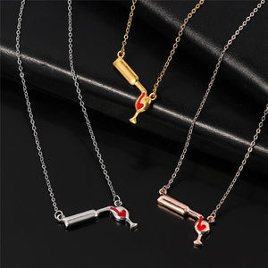 Word Necklace Men Women Flame Pendant Necklace Hip-Hop Rock Titanium Stainless Steel Gold Color Chain Necklace
