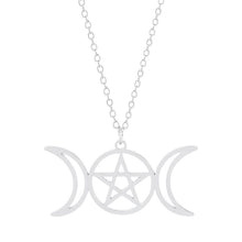 Load image into Gallery viewer, Word Necklace Men Women Flame Pendant Necklace Hip-Hop Rock Titanium Stainless Steel Gold Color Chain Necklace