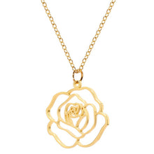 Load image into Gallery viewer, Word Necklace Men Women Flame Pendant Necklace Hip-Hop Rock Titanium Stainless Steel Gold Color Chain Necklace