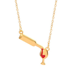 Load image into Gallery viewer, Word Necklace Men Women Flame Pendant Necklace Hip-Hop Rock Titanium Stainless Steel Gold Color Chain Necklace