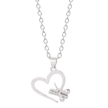 Load image into Gallery viewer, Word Necklace Men Women Flame Pendant Necklace Hip-Hop Rock Titanium Stainless Steel Gold Color Chain Necklace