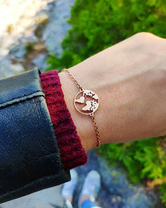 Collana con mappa del mondo Ciondolo con mappa in oro Girocollo con mappa del mondo Girocollo con stella Crescent Moon Collane per donna Gioielli Boho multistrato 