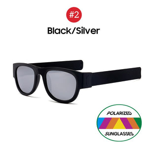 Occhiali da sole pieghevoli da polso Occhiali rotondi circolari per uomo e donna Bracciale Occhiali da sole pieghevoli per esterni Polsino sportivo pieghevole