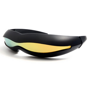 X men Polarized Futuristic Cyclops Monoblock Shield Mirrored Sunglasses Men Wrap Sunglass One Piece Shades Costume Party Flexibl