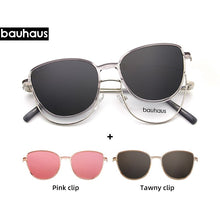 Load image into Gallery viewer, X102 vogue cat eye Sunglasses Women Polarized Magnet Clip On Sun Glasses For Women Female Prescription Oculos
