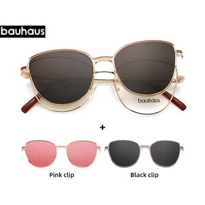 X102 vogue cat eye Sunglasses Women Polarized Magnet Clip On Sun Glasses For Women Female Prescription Oculos