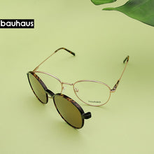 Load image into Gallery viewer, X103 BAUHAUS Magnet polarized women men sunglasses  Retro Round metal frames glasses Brand sun glasses UV400