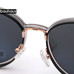 X103 BAUHAUS Magnet polarized women men sunglasses  Retro Round metal frames glasses Brand sun glasses UV400