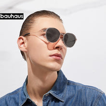 Load image into Gallery viewer, X103 BAUHAUS Magnet polarized women men sunglasses  Retro Round metal frames glasses Brand sun glasses UV400