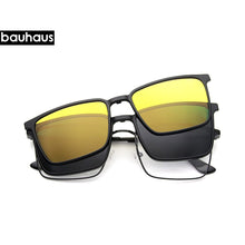 Carica l&#39;immagine nel visualizzatore di Gallery, X107  Clip-on Glasses Frame Optical Prescription Eyeglasses with Magnetic Polarized Cool Metal Eyewear Frame