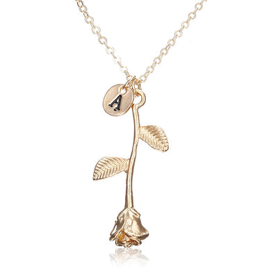 X146 Trendy Summer Gold Color Rose Shaped Pendant Necklace For Women Boho Party Jewelry Bff Charm Colar Rose Choker Necklace