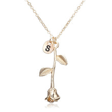Load image into Gallery viewer, X146 Trendy Summer Gold Color Rose Shaped Pendant Necklace For Women Boho Party Jewelry Bff Charm Colar Rose Choker Necklace