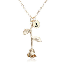 Load image into Gallery viewer, X146 Trendy Summer Gold Color Rose Shaped Pendant Necklace For Women Boho Party Jewelry Bff Charm Colar Rose Choker Necklace