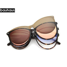 Load image into Gallery viewer, X3173 Polarized Magnet Clip On Sungasses Women Retro Cat Eye Prescription Sun Glasses For Women UV400 Myopia Optical Eyeglasses