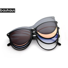 Load image into Gallery viewer, X3173 Polarized Magnet Clip On Sungasses Women Retro Cat Eye Prescription Sun Glasses For Women UV400 Myopia Optical Eyeglasses