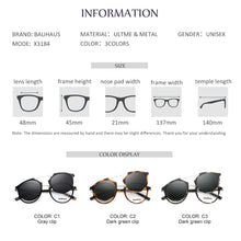 Load image into Gallery viewer, X3184  Ultem Vintage Round Eyeglasses Women Men Polarized Sunglasses Magnetic Clip On Glasses Optical Computer