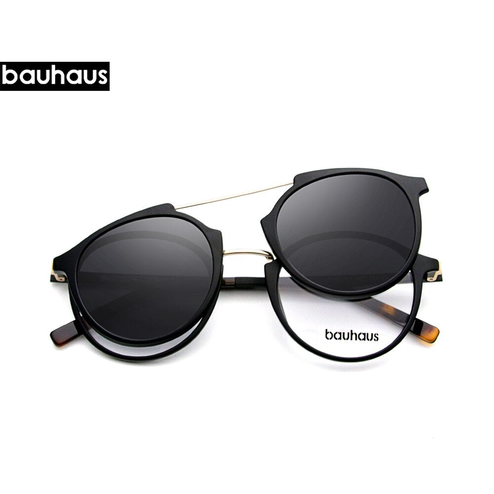 X3184  Ultem Vintage Round Eyeglasses Women Men Polarized Sunglasses Magnetic Clip On Glasses Optical Computer