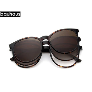 X3188 Magnet Sunglasses Women Polarized 2 In 1 Eyeglass Frame With Clip On Glasses Polarized Lens