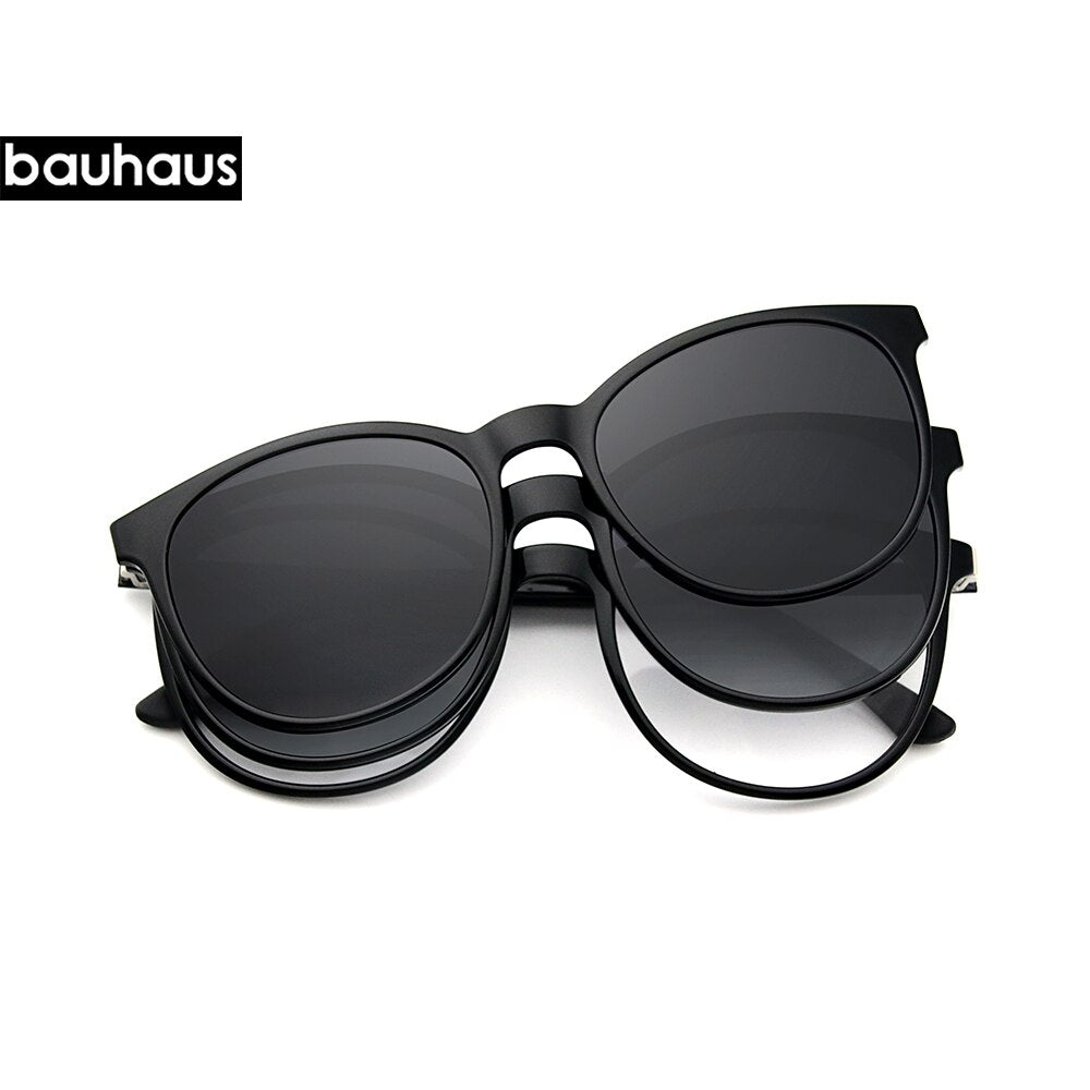 X3188 Magnet Sunglasses Women Polarized 2 In 1 Eyeglass Frame With Clip On Glasses Polarized Lens