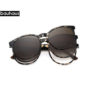 X3188 Magnet Sunglasses Women Polarized 2 In 1 Eyeglass Frame With Clip On Glasses Polarized Lens