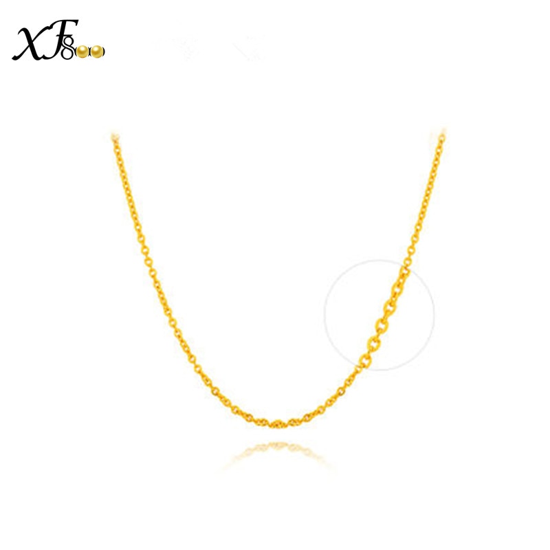 100% 18k Gold Necklace Real Au750 Yellow Gold 40cm/45cm Chain Wedding Party Gift Romantic For women Girl D20601