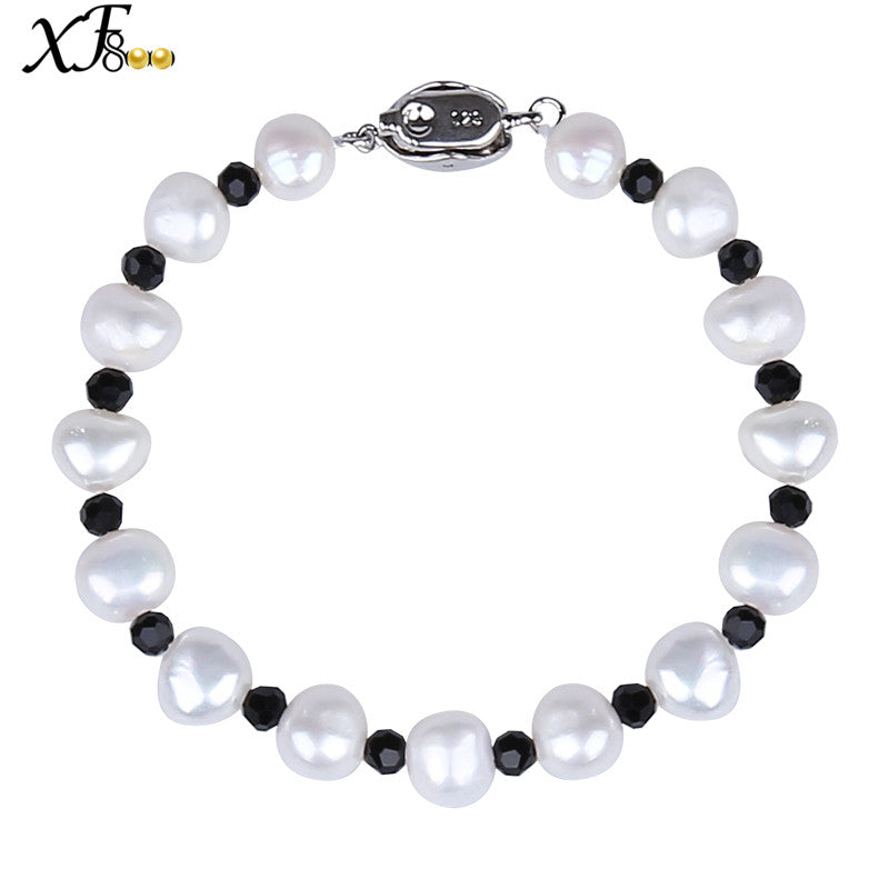 [XF800] Baroque Pearl Bracelets Natural Irregular White Trendy Bracelets Party Bangle For Women [TS208]