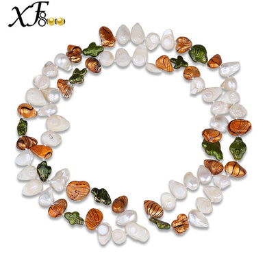 [XF800]Baroque Pearl Necklace Pearl Jewelry Natural Irregular Pearl Long 2017 New Trendy For PaBohemia [X218]