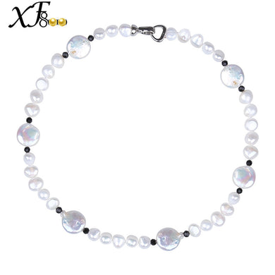 [XF800]Baroque Pearl Necklace Pearl Jewlery Real Genuine Choker Necklace Charm Trendy for Women Party[TX209]