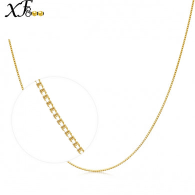 Genuine 18K Yellow Gold Chain 18 inches fine Jewelry Real au750 Necklace Pendant 45cm about 1g Party Gift For Women XFX314