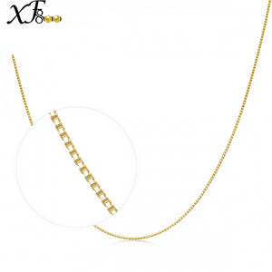 Genuine 18K Yellow Gold Chain 18 inches fine Jewelry Real au750 Necklace Pendant 45cm about 1g Party Gift For Women XFX314