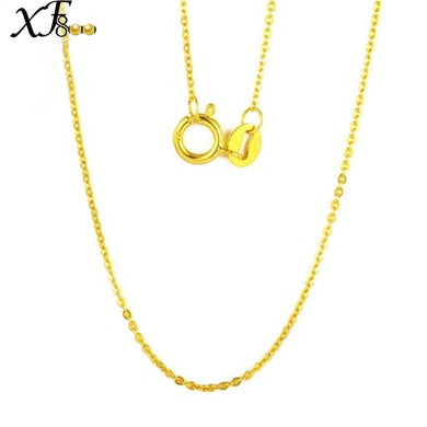 Genuine 18k Gold Necklace Fine Jewlery Real Au750 White Yellow Gold Chain Wedding Party Gift Romantic For women Girl D206