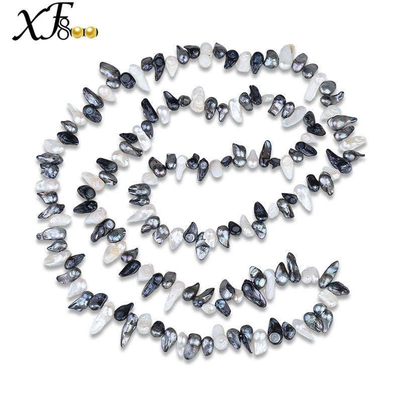 [XF800]Real Pearl Necklace Baroque Pearl Jewlery Long 2017 New Fashion Necklace For Party Bohemia [X222]
