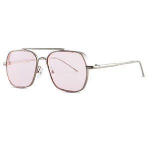 XIKEER 2023 Square Sunglasses Men Women Stark Iron Man Sunglasses Color Lens Metal Frame High-Quality  Sunglas