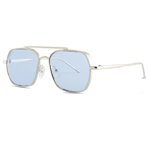 XIKEER 2023 Square Sunglasses Men Women Stark Iron Man Sunglasses Color Lens Metal Frame High-Quality  Sunglas