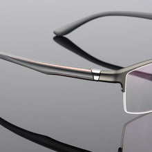 Load image into Gallery viewer, XINZE Pure Titanium Eyeglasses Half Rim Optical Frame Prescription Spectacle Frameless Glasses For Men Eye glasses Slim Temple