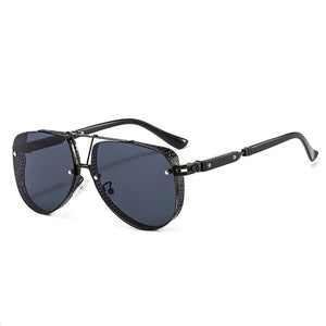 XIU green yellow steampunk sunglasses men pilot metal frame 7 colors sun glasses women punk sunglass gafas de sol uv400