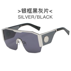 XM Glasses Brand Designer Women Man Metal Rimless Medusa SHADES 2023 Italian oversized sunglasses