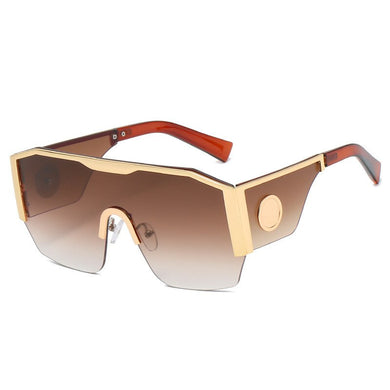 XM Glasses Brand Designer Women Man Metal Rimless Medusa SHADES 2023 Italian oversized sunglasses