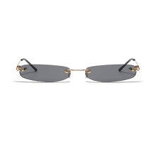 Load image into Gallery viewer, narrow sunglasses men rimless summer 2022 red blue black rectangular sun glasses for women small face hot selling