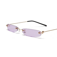 Load image into Gallery viewer, narrow sunglasses men rimless summer 2022 red blue black rectangular sun glasses for women small face hot selling