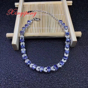 Xin yi peng 925 silver inlaid natural ruby bracelets, women bracelet, generous fashion, anniversary gift