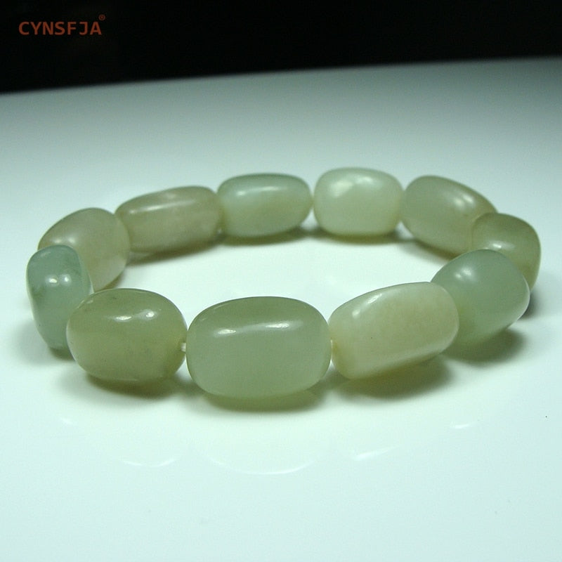 Xinjiang Nephrite Bracelets For Men Bracelet Beads Certified Natural Hetian Jade Green White High Quality Birthd Gifts