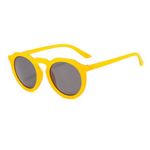 Carica l'immagine nel visualizzatore di Gallery, Xiu circle sunglasses retro round nude orange black yellow frame sun glasses smoke black lens vintage sunglass uv400