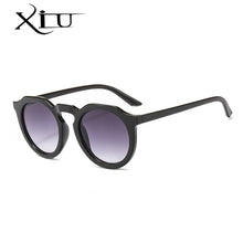 Carica l'immagine nel visualizzatore di Gallery, Xiu circle sunglasses retro round nude orange black yellow frame sun glasses smoke black lens vintage sunglass uv400