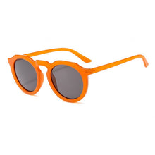 Carica l'immagine nel visualizzatore di Gallery, Xiu circle sunglasses retro round nude orange black yellow frame sun glasses smoke black lens vintage sunglass uv400
