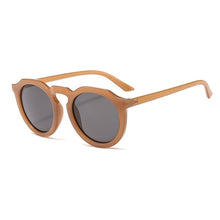 Carica l'immagine nel visualizzatore di Gallery, Xiu circle sunglasses retro round nude orange black yellow frame sun glasses smoke black lens vintage sunglass uv400