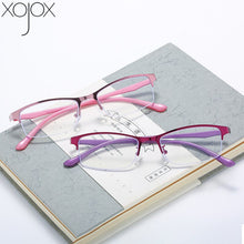 Load image into Gallery viewer, XojoX -1.5 -2.0 -2.5 -3.0 to-6 Business Finished Myopia Glasses Women Half Frame Anti Blue Light Shortsighted Eyewear Men