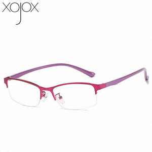 XojoX -1.5 -2.0 -2.5 -3.0 to-6 Business Finished Myopia Glasses Women Half Frame Anti Blue Light Shortsighted Eyewear Men